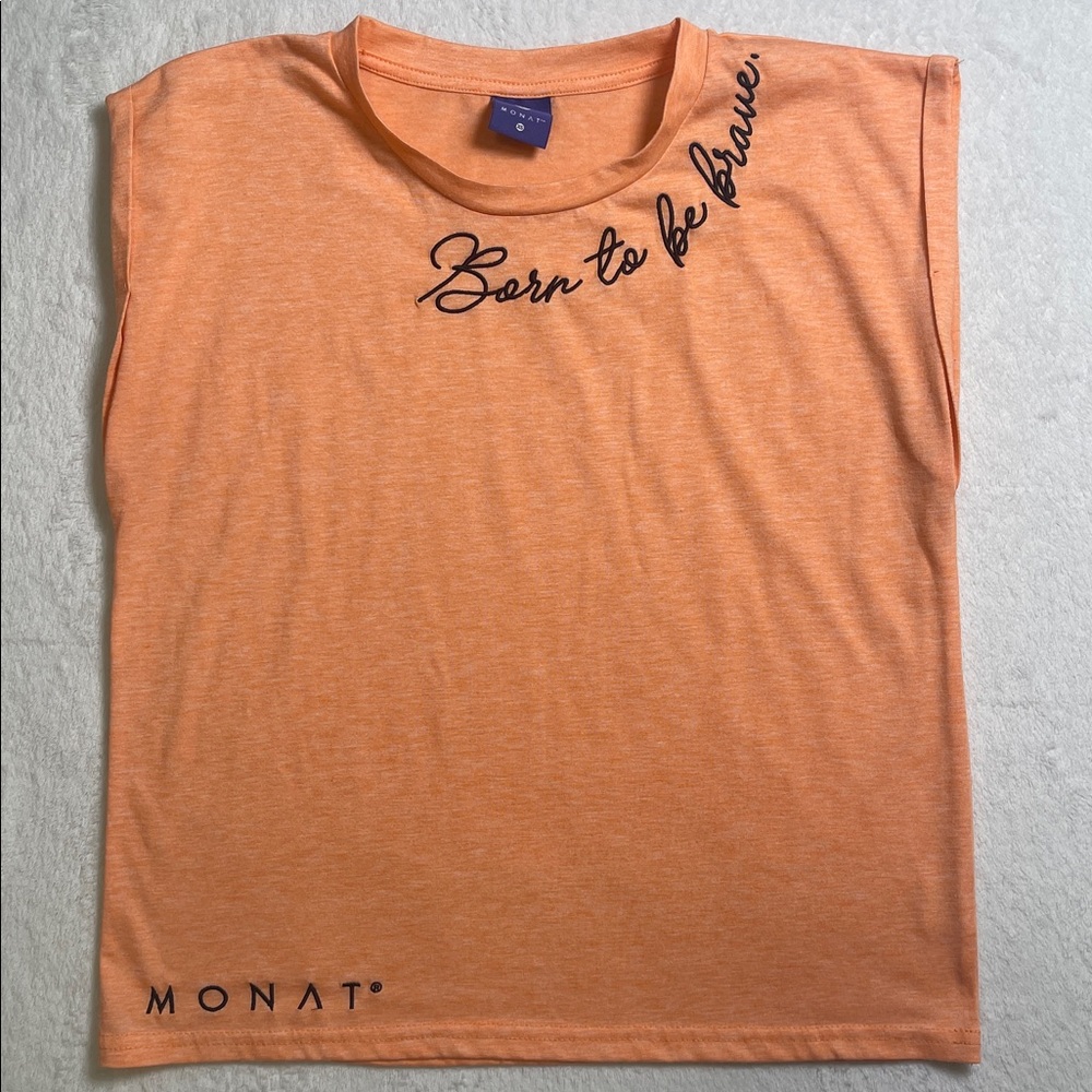 Monat- Orange & Black Sleeveless top activewear
